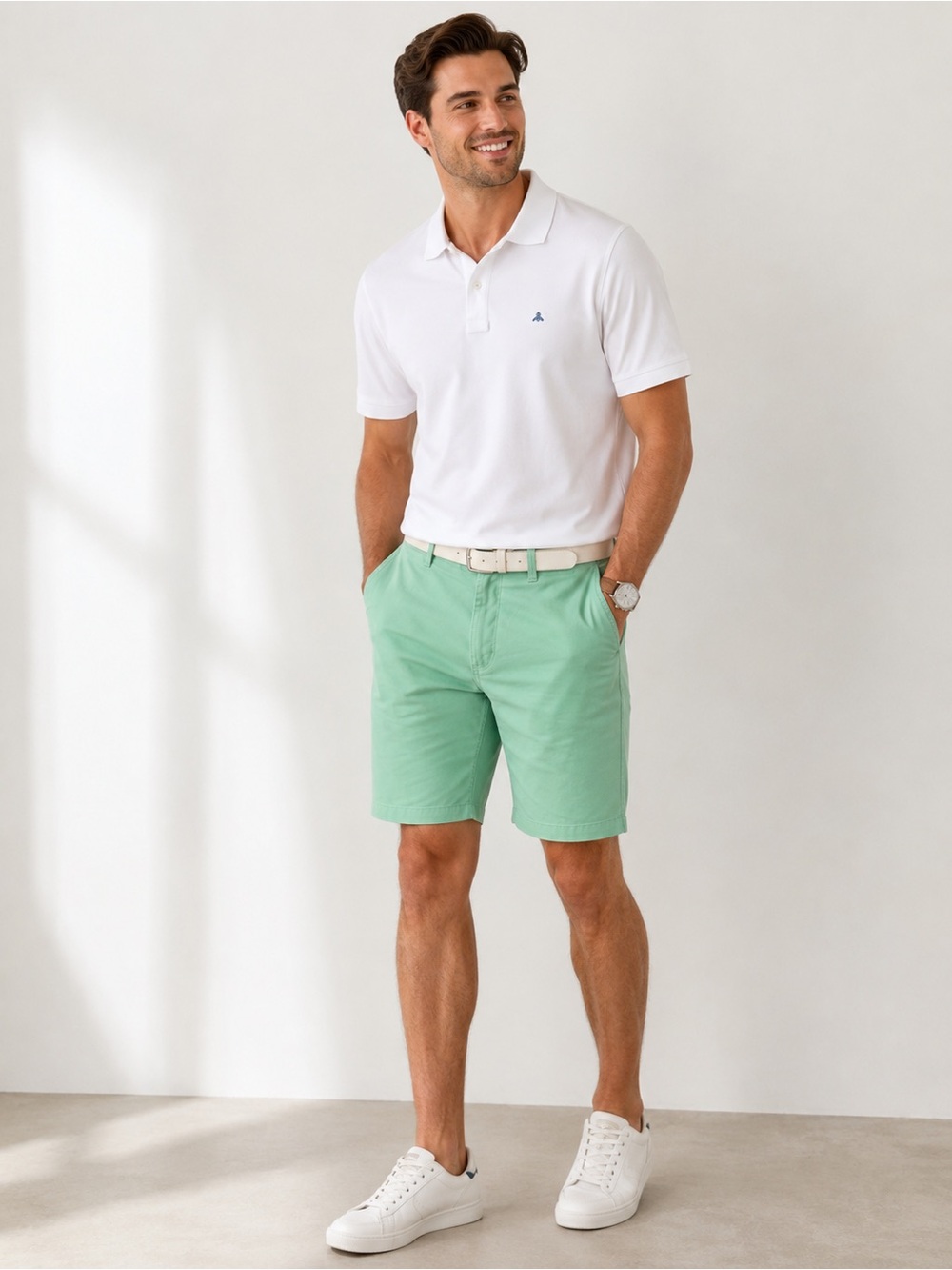 IZOD Saltwater Chino Shorts Men’s 34 Mint Green Golf Preppy NWT 10.5
